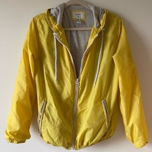 Forever 21 Yellow Rain Jacket With Lining